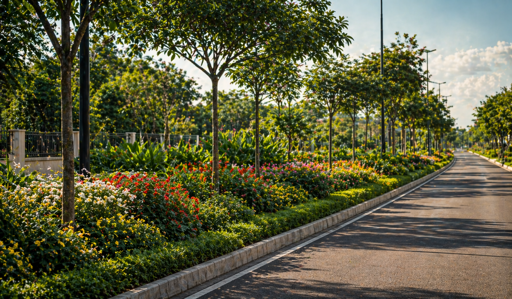 Infrastructure and Roadside Plantation